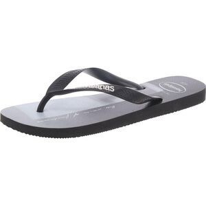 Havaianas Mens Hype Beach Black Printed Thongs Slide Flip-Flops Shoes New